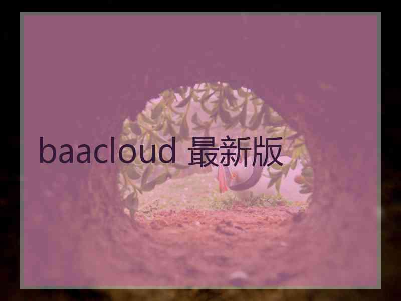 baacloud 最新版